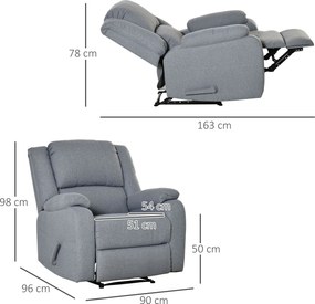 Fotel relaksacyjny z funkcją odchylania do tyłu HOMCOM