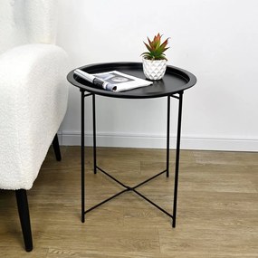 Metalowy okrągły stolik ø 47 cm Hilmar – Yes Everyday