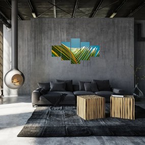 Obraz - Detal liścia palmowego (125x70 cm)