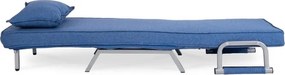 Fotel Rozkładany BART Wypoczynkowy Niebieski do Spania Leżanka Nowoczesny