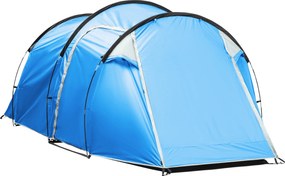 Outsunny Namiot campingowy 2-3 osoby Do rzucania Przedpokój Część sypialna Wodoodporny 426x206x154 cm Jasnoniebieski | Aosom PL