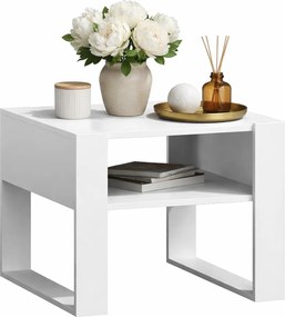 Biała Kwadratowa Ława Kawowa P3-K18