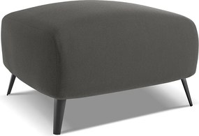 Pufa - z tkaniny welwetowej - stalowy - MALIE