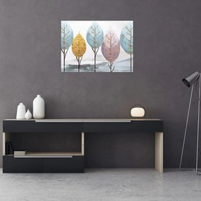 Obraz - Designowe drzewa (70x50 cm)