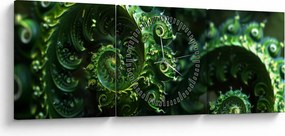 Obraz - Spirale (z zegarem) (90x30 cm)