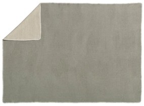Szarobeżowy koc z mieszanki wełny 140x200 cm Ylva Dark Linen – Pappelina