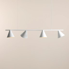 Metalowa lampa wisząca Form 4 w białym kolorze