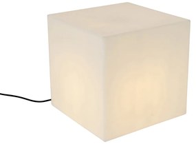 Nowoczesna lampa zewnętrzna biała 38 cm kwadratowa IP44 - Nura