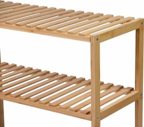 Bambusowy regał, 3 półki, 60 x 26 x 66 cm