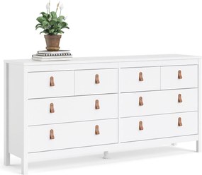 Elegancka komoda pokojowa z szufladami Madrid 4+4 biały mat