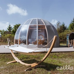 Hamak ogrodowy ze stelażem Breve kremowy CZILLO