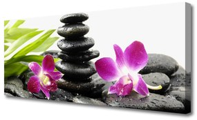 Obraz Canvas Kamienie Zen Spa Orchidea