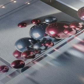 Obraz - 3D przestrzeń z kulami II. (70x50 cm)