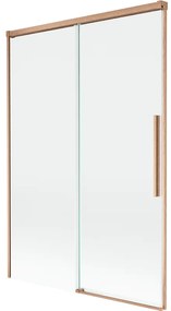 Mexen Rox parawan nawannowy 2-skrzydłowy rozsuwany 120 x 150 cm, transparent, miedź szczotkowana - 8C9-120-001-65-00