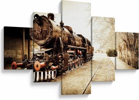 Obraz - Zabytkowa lokomotywa (125x70 cm)