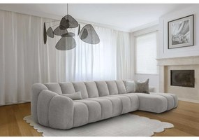 Jasnoszary narożnik (prawostronny/z szezlongiem) Shell – Miuform