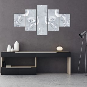 Obraz - Perłowe kwiaty (125x70 cm)