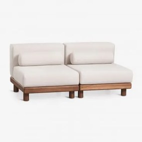 Sofa Modułowy Ogrodowy 2-częściowy Z Akacji Edrien Akacja Brąz - Sklum