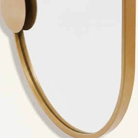 Lustro ścienne SAANA z geometrycznymi zdobieniami, 50 x 76 cm