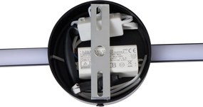 Nowoczesny kinkiet czarny 100 cm z LED - Clockwise