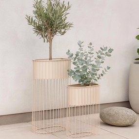 Zestaw 2 metalowych kwietników stojących SOFT FORM