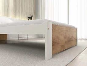 Łóżko IKAROS 80 x 200 cm, biały/dąb artisan Stelaż: Bez stelaża, Materac: Bez materaca