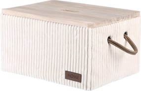 Autronic Zestaw 5 tkaninowych pojemników do przechowywania, kremowy