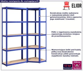 2 sztuki metalowych regałów do piwnicy - Ulevis 4X