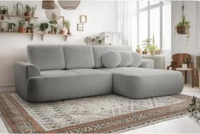 Narożnik VELO wolnostojący układ L strona Prawa z funkcją spania w tkaninie Coral 75