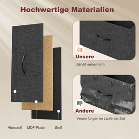 HOMCOM Komoda z 8 materiałowymi szufladami, stalowy stelaż, stacja ładowania, Rustykalny-Brąz+Czarny | Aosom PL