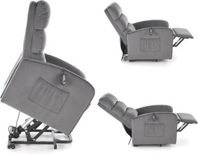 Fotel rozkładany elektrycznie z funkcją pionizacji Maroni Halmar