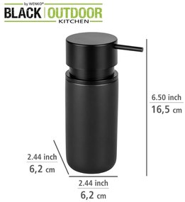 Czarny ceramiczny dozownik do mydła Wenko Black Outdoor Kitchen Silo