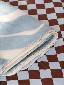 Niebiesko-kremowy koc 150x200 cm Felu – noo.ma
