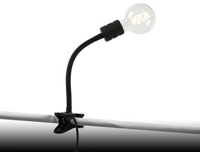Nowoczesna lampa klipsowa czarna z elastycznym ramieniem - Cavalux Nowoczesny Oswietlenie wewnetrzne