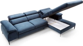 Granatowy narożnik welurowy rozkładany M9-E96