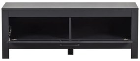 Czarna szafka pod TV z litego drewna sosnowego 120x45 cm Bonk – Basiclabel