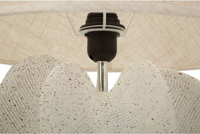 Kremowa lampa stołowa z tekstylnym kloszem (wysokość 63 cm) Ester – Mauro Ferretti