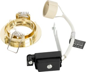 Zestaw 6 lamp wpuszczanych mosiężnych GU10 35 mm - Edu