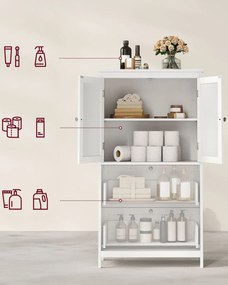 Szafka łazienkowa LAVORANO 110x60 cm, biała