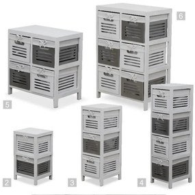 Komoda z szufladami Bibi 3, biały, 70  cm