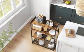 Regał kuchenny TAYLOR 95x80 cm, rustykalny brązowy