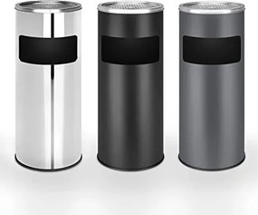 Kosz na śmieci z popielniczką, 17 l, czarny