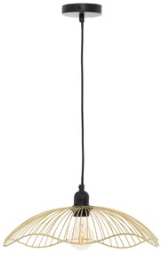 Lampa wisząca GALT Ø 34 cm z drucianym kloszem