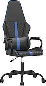 Czarno niebieski masujący fotel gamingowy C1-P55