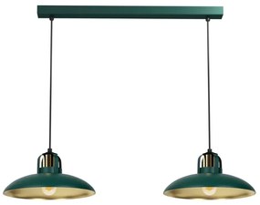 Nowoczesny żyrandol zielono-złoty - 5X K484 K3-L89