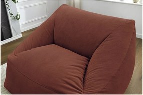 Pomarańczowy sztruksowy worek do siedzenia Lilibet – Bobochic Paris