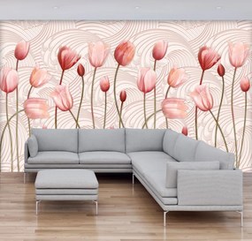 Fototapeta - Różowe tulipany (196x136 cm)
