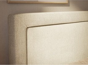 Kremowe łóżko kontynentalne ze schowkiem 160x200 cm Fresco – Maison de Rêve