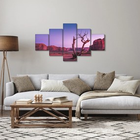 Obraz drzewa w pobliżu czerwonych skał (125x70 cm)