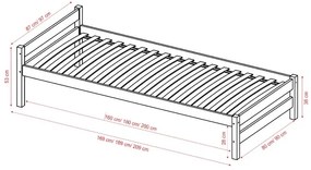 Łóżko młodzieżowe KOX-BED 80x180 sosna naturalna KOCOT KIDS